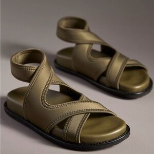 Intentionally Blank Maggy Neoprene Sandals Olive Green Sandals